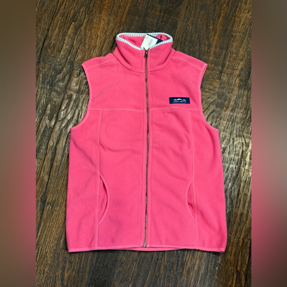 Lauren James Pink Fleece Vest